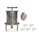 Maxbell Large Honey Presser with T Hand Household Crusher for Oil Pomace Grape Juice 5 filtration bags