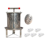 Maxbell Large Honey Presser with T Hand Household Crusher for Oil Pomace Grape Juice 5 filtration bags