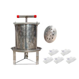 Maxbell Large Honey Presser with T Hand Household Crusher for Oil Pomace Grape Juice 5 filtration bags