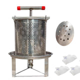 Maxbell Large Honey Presser with T Hand Household Crusher for Oil Pomace Grape Juice 5 filtration bags