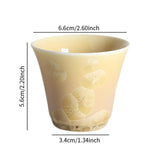 Maxbell Japanese Tea Cup 70ml Portable Ceramic Kung Fu Tea Cup for Kitchen Home Gift