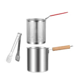 Maxbell Deep Frying Pot Easy to Clean Deep Fryer Pot for Chicken French Fries Donuts with Tongs