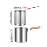 Maxbell Deep Frying Pot Easy to Clean Deep Fryer Pot for Chicken French Fries Donuts with Tongs