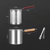 Maxbell Deep Frying Pot Easy to Clean Deep Fryer Pot for Chicken French Fries Donuts with Tongs