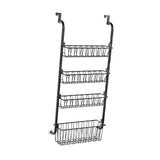 Maxbell over The Door Pantry Organizer Hanging Baskets for Playroom Bathroom Laundry 40cmx16.5cmx107cm