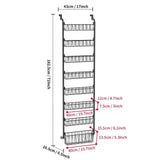 Maxbell over The Door Pantry Organizer Hanging Baskets for Playroom Bathroom Laundry 40cmx16.5cmx182.5cm