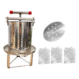 Maxbell Honey Extractor Beekeeping Supplies Crusher for Vinasse Honeycomb Oil Pomace 3 Filtration Meshes
