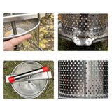 Maxbell Honey Extractor Beekeeping Supplies Crusher for Vinasse Honeycomb Oil Pomace 5 Filtration Meshes