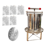 Maxbell Honey Extractor Beekeeping Supplies Crusher for Vinasse Honeycomb Oil Pomace 5 Filtration Meshes