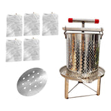 Maxbell Honey Extractor Beekeeping Supplies Crusher for Vinasse Honeycomb Oil Pomace 5 Filtration Meshes