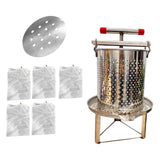 Maxbell Honey Extractor Beekeeping Supplies Crusher for Vinasse Honeycomb Oil Pomace 5 Filtration Meshes