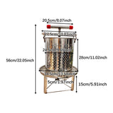 Maxbell Honey Extractor Beekeeping Supplies Crusher for Vinasse Honeycomb Oil Pomace 5 Filtration Meshes