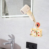 Maxbell Hair Dryer Storage Rack Multipurpose with Suction Cup for Bedroom Hotel Door Red