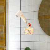 Maxbell Hair Dryer Storage Rack Multipurpose with Suction Cup for Bedroom Hotel Door Red