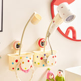 Maxbell Hair Dryer Storage Rack Multipurpose with Suction Cup for Bedroom Hotel Door Pink