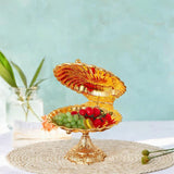 Maxbell Seashell Fruit Bowl Portable Zinc Alloy Display for Living Room Parties Nuts 30cmx35cmx21cm