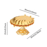 Maxbell Seashell Fruit Bowl Portable Zinc Alloy Display for Living Room Parties Nuts 30cmx35cmx21cm