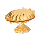 Maxbell Seashell Fruit Bowl Portable Zinc Alloy Display for Living Room Parties Nuts 30cmx35cmx21cm