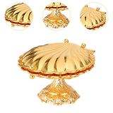 Maxbell Seashell Fruit Bowl Portable Zinc Alloy Display for Living Room Parties Nuts 30cmx35cmx21cm