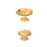 Maxbell Seashell Fruit Bowl Portable Zinc Alloy Display for Living Room Parties Nuts 30cmx35cmx21cm