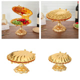 Maxbell Seashell Fruit Bowl Portable Zinc Alloy Display for Living Room Parties Nuts 30cmx35cmx21cm
