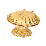 Maxbell Seashell Fruit Bowl Portable Zinc Alloy Display for Living Room Parties Nuts 20cmx23cmx13cm