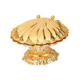 Maxbell Seashell Fruit Bowl Portable Zinc Alloy Display for Living Room Parties Nuts 20cmx23cmx13cm