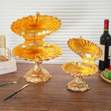 Maxbell Seashell Fruit Bowl Portable Zinc Alloy Display for Living Room Parties Nuts 20cmx23cmx13cm