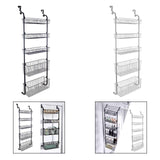 Maxbell over Door Basket Carbon Steel Hanging Storage Rack for Closet Nursery Snacks Black