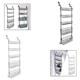 Maxbell over Door Basket Carbon Steel Hanging Storage Rack for Closet Nursery Snacks Black