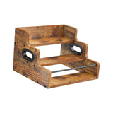 Maxbell Wine Rack Wooden 3 Tiered Cabinet Wine Holder for Living Room Cabinet Pantry