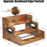 Maxbell Wine Rack Wooden 3 Tiered Cabinet Wine Holder for Living Room Cabinet Pantry