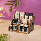 Maxbell Wine Rack Wooden 3 Tiered Cabinet Wine Holder for Living Room Cabinet Pantry