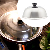 Maxbell 24.3cm Basting Cover Stainless Steel Grill Lid for Barbecue Grilling Outdoor