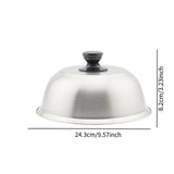 Maxbell 24.3cm Basting Cover Stainless Steel Grill Lid for Barbecue Grilling Outdoor