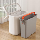 Maxbell Trash Can with Lid Household Toilet Wastebasket for Kitchen Bathroom Bedroom White