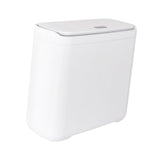 Maxbell Trash Can with Lid Household Toilet Wastebasket for Kitchen Bathroom Bedroom White