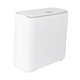 Maxbell Trash Can with Lid Household Toilet Wastebasket for Kitchen Bathroom Bedroom White