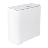 Maxbell Trash Can with Lid Household Toilet Wastebasket for Kitchen Bathroom Bedroom White