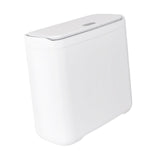 Maxbell Trash Can with Lid Household Toilet Wastebasket for Kitchen Bathroom Bedroom White