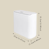 Maxbell Trash Can with Lid Household Toilet Wastebasket for Kitchen Bathroom Bedroom White