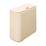 Maxbell Trash Can with Lid Household Toilet Wastebasket for Kitchen Bathroom Bedroom Beige