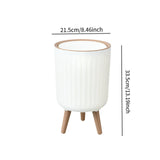 Maxbell Garbage Can Practical Minimalist 8L Lidded Trash Can for Office Home Bedroom