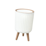 Maxbell Garbage Can Practical Minimalist 8L Lidded Trash Can for Office Home Bedroom