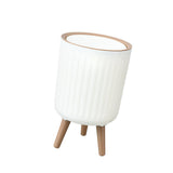 Maxbell Garbage Can Practical Minimalist 8L Lidded Trash Can for Office Home Bedroom