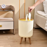 Maxbell Garbage Can Practical Minimalist 8L Lidded Trash Can for Office Home Bedroom