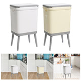 Maxbell Garbage Can with Legs Fashion High Foot Dustbin for Guestroom Office