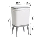 Maxbell Garbage Can with Legs Fashion High Foot Dustbin for Guestroom Office