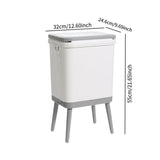 Maxbell Garbage Can with Legs Fashion High Foot Dustbin for Guestroom Office