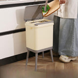 Maxbell Garbage Can with Legs Fashion High Foot Dustbin for Guestroom Office